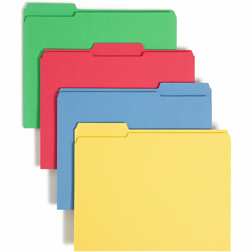 Smead Colored 1/3 Tab Cut Letter Recycled Top Tab File Folder (SMD11641)