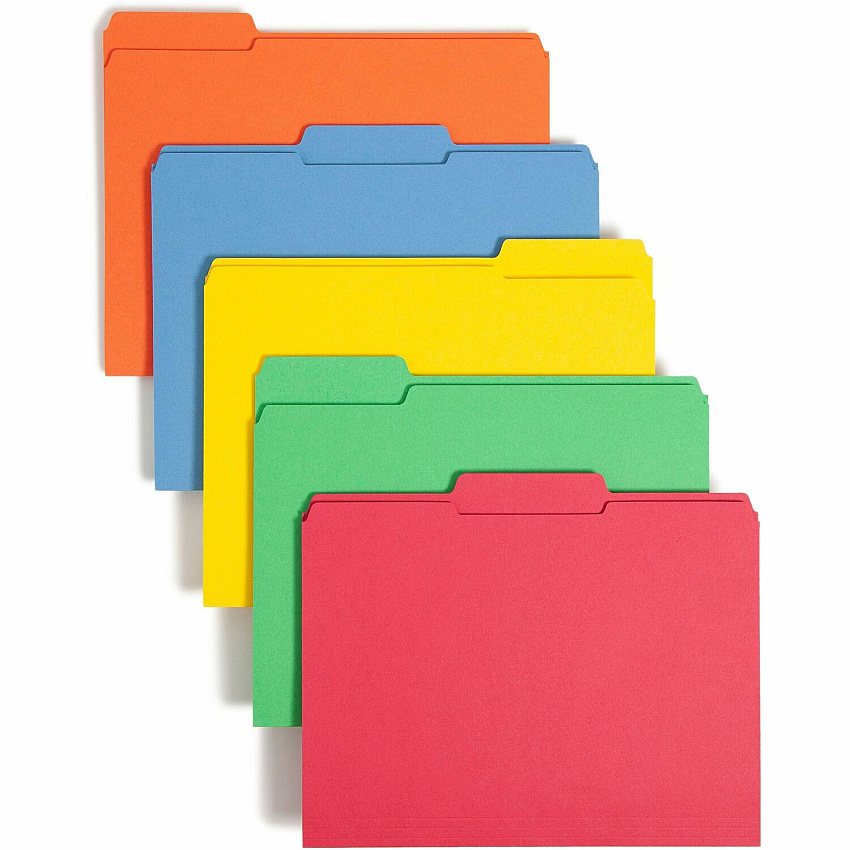 Smead Colored 1/3 Tab Cut Letter Recycled Top Tab File Folder (SMD11993)