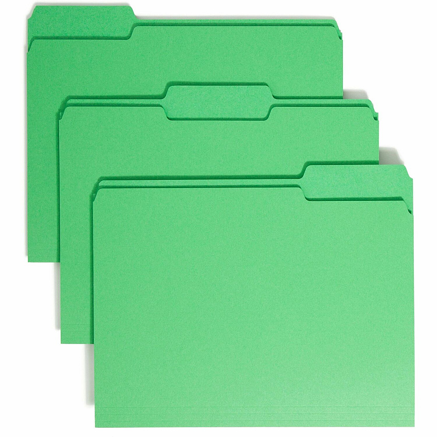 Smead Colored 1/3 Tab Cut Letter Recycled Top Tab File Folder (SMD12143)