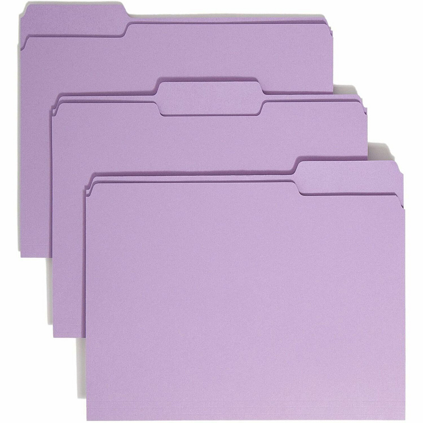 Smead Colored 1/3 Tab Cut Letter Recycled Top Tab File Folder (SMD12443)