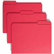 Smead Colored 1/3 Tab Cut Letter Recycled Top Tab File Folder (SMD12734)