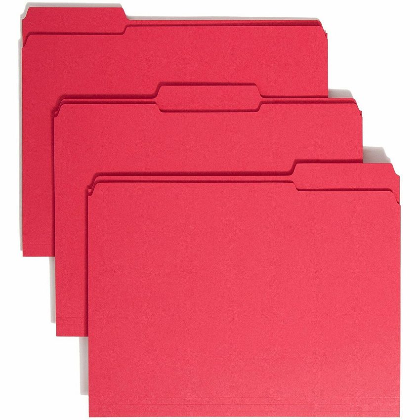 Smead Colored 1/3 Tab Cut Letter Recycled Top Tab File Folder (SMD12734)