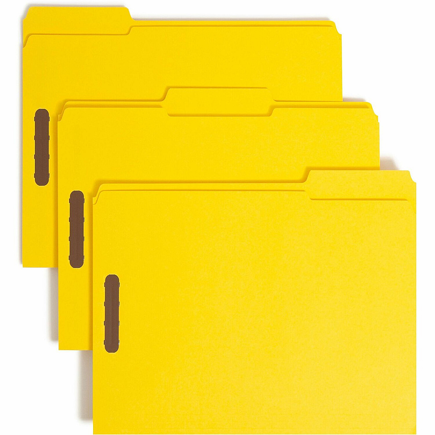 Smead Colored 1/3 Tab Cut Letter Recycled Fastener Folder (SMD12940)