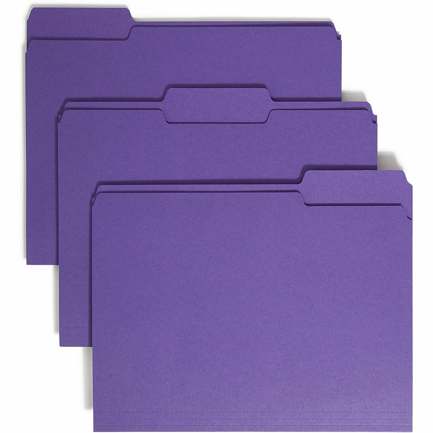 Smead Colored 1/3 Tab Cut Letter Recycled Top Tab File Folder (SMD13043)