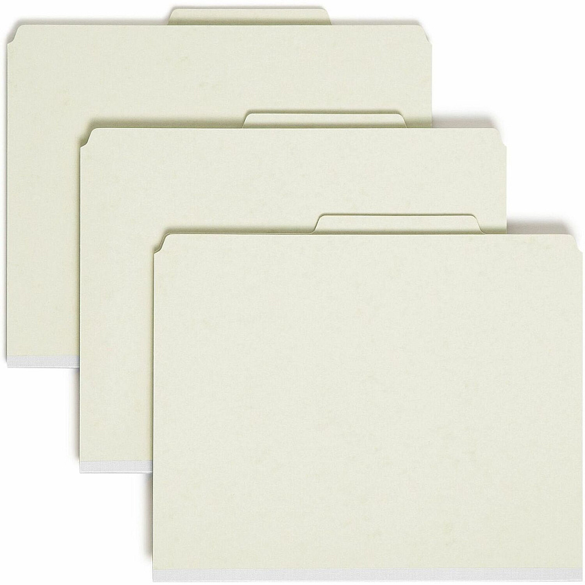 Smead SafeSHIELD 2/5 Tab Cut Letter Recycled Classification Folder (SMD14076)