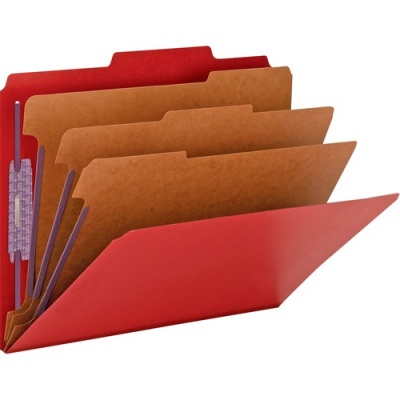 Smead SafeSHIELD Fasteners 3-Div Classification Folders (14095)