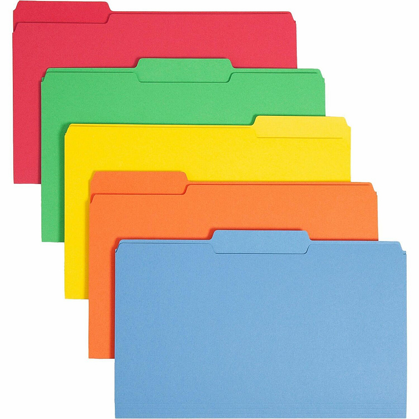 Smead Colored 1/3 Tab Cut Legal Recycled Top Tab File Folder (SMD16943)
