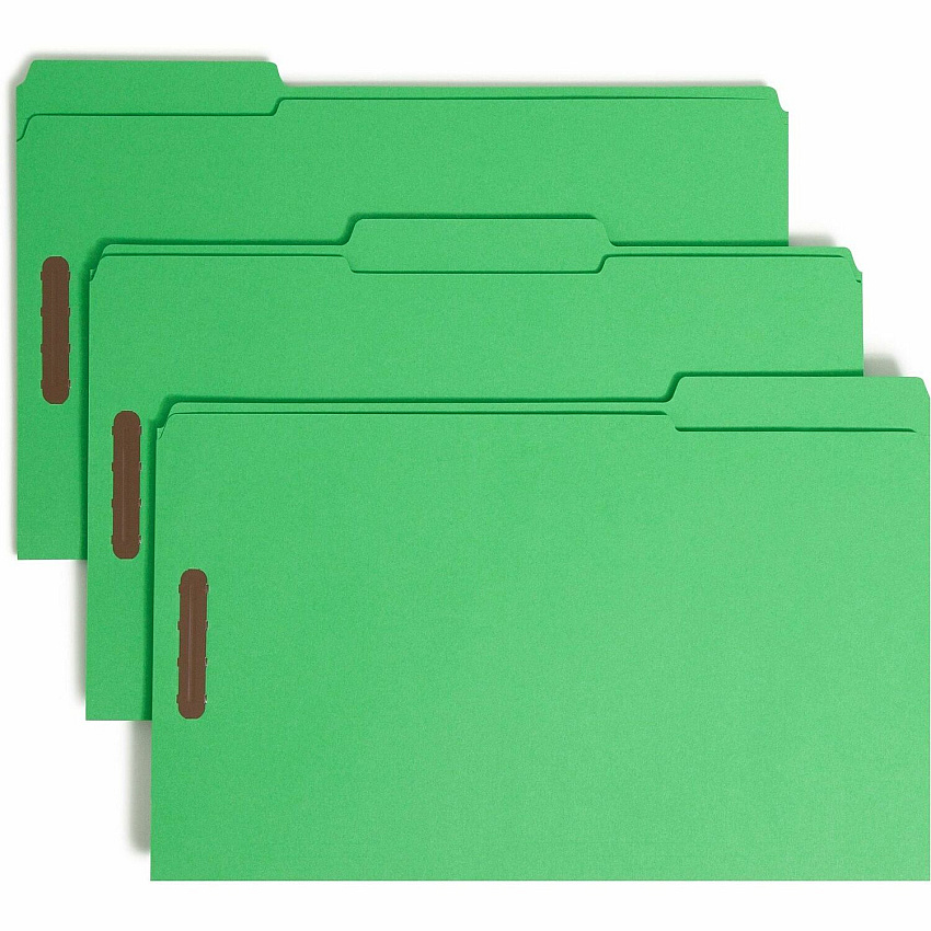Smead Colored 1/3 Tab Cut Legal Recycled Fastener Folder (SMD17140)