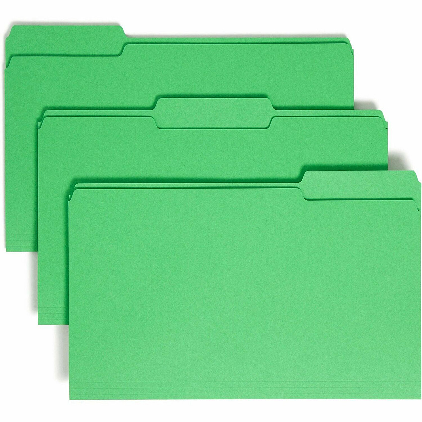 Smead Colored 1/3 Tab Cut Legal Recycled Top Tab File Folder (SMD17143)