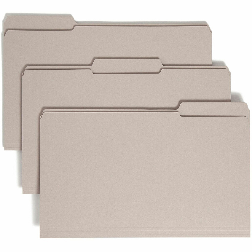 Smead Colored 1/3 Tab Cut Legal Recycled Top Tab File Folder (SMD17334)