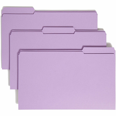 Smead Colored 1/3 Tab Cut Legal Recycled Top Tab File Folder (SMD17434)