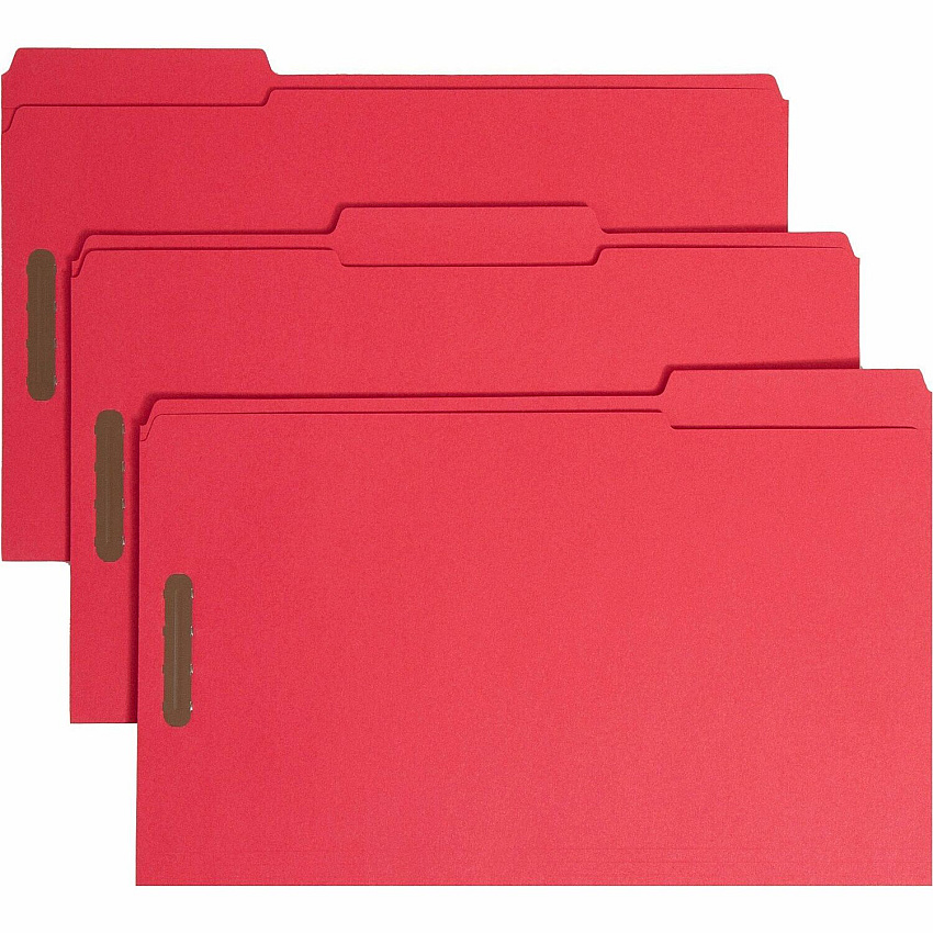 Smead Colored 1/3 Tab Cut Legal Recycled Fastener Folder (SMD17740)