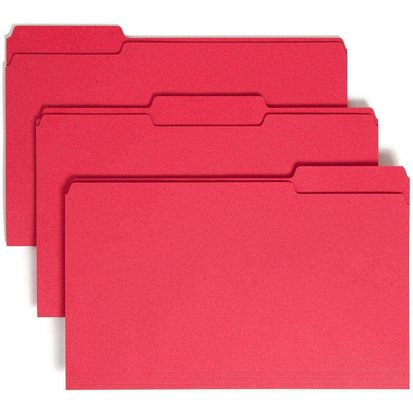 Smead Colored 1/3 Tab Cut Legal Recycled Top Tab File Folder (SMD17743)