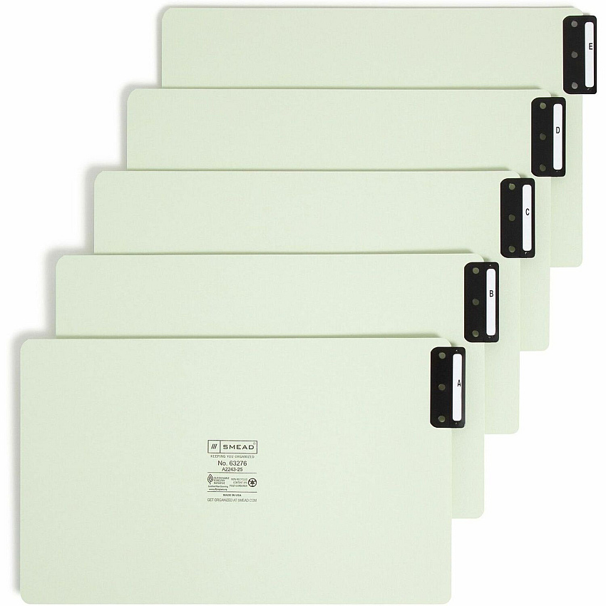 Smead 100% Recycled Filing Guides with Vertical Extra-Wide Blank Tab (SMD63276)