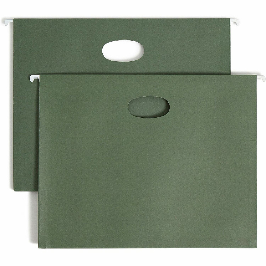 Smead Hanging File Pockets, 3-1/2 Inch Expansion, Letter Size, Standard Green, 10 Per Box (SMD64220)