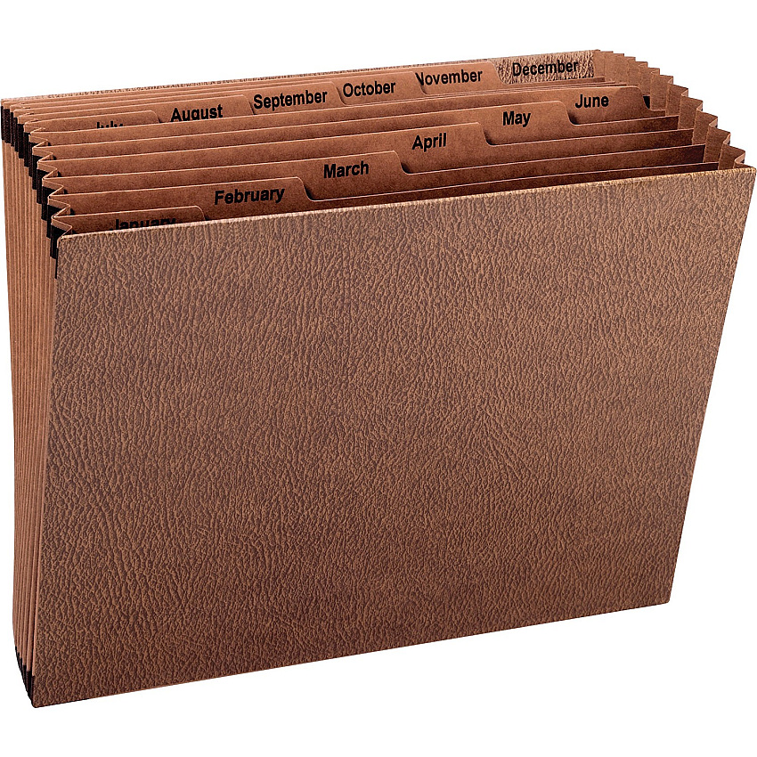 Smead TUFF Expanding File, Monthly (Jan.-Dec.) 12 Pockets, Letter Size, Redrope-Printed Stock (SMD70488)