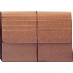 Smead Expanding Wallet, 5-1/4" Expansion, Flap and Cord Closure, Extra Wide Legal Size, Redrope, 10 per Box (71189)