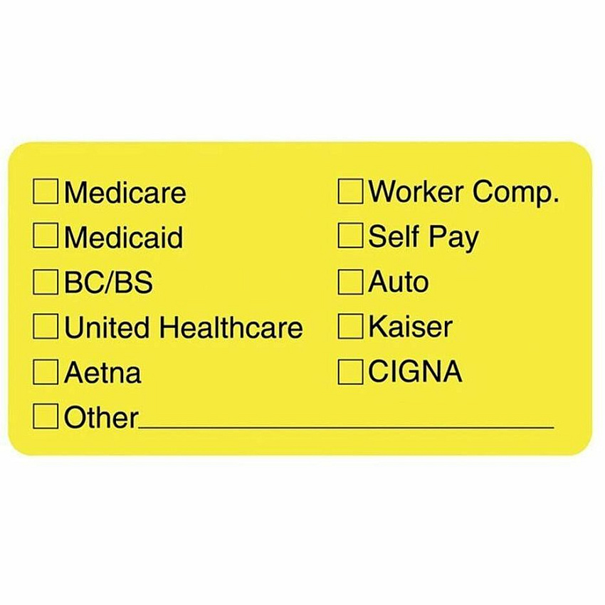 Tabbies Medical Office Insurance Check Labels (TAB02940)