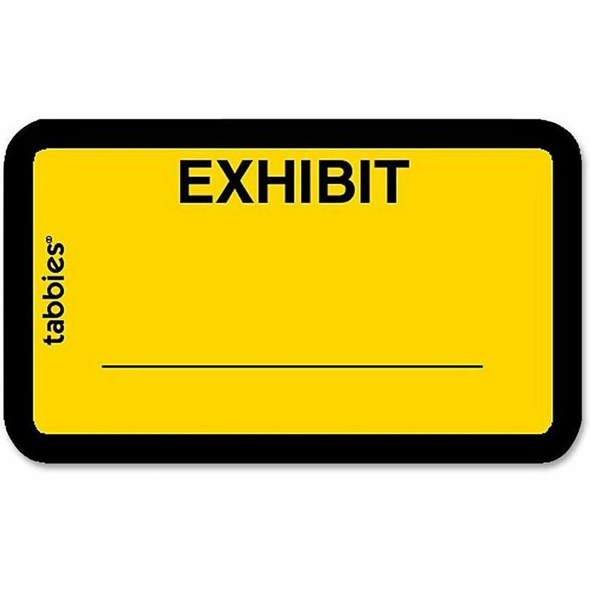 Tabbies Color-coded Legal Exhibit Labels (TAB58090)
