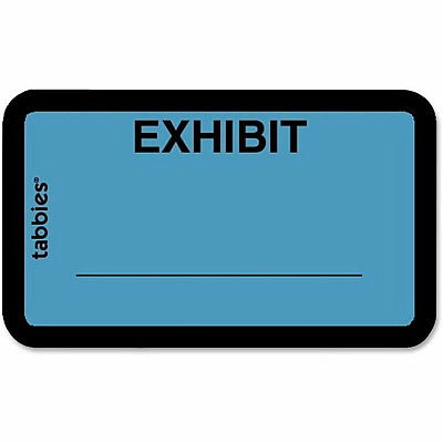 Tabbies Color-coded Legal Exhibit Labels (TAB58091)