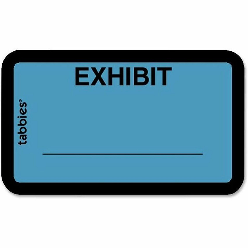 Tabbies Color-coded Legal Exhibit Labels (TAB58091)