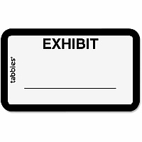 Tabbies Color-coded Legal Exhibit Labels (TAB58092)
