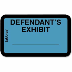 Tabbies Defendant's Exhibit Legal File Labels (58093)