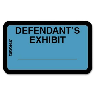 Tabbies Defendant's Exhibit Legal File Labels (58093)