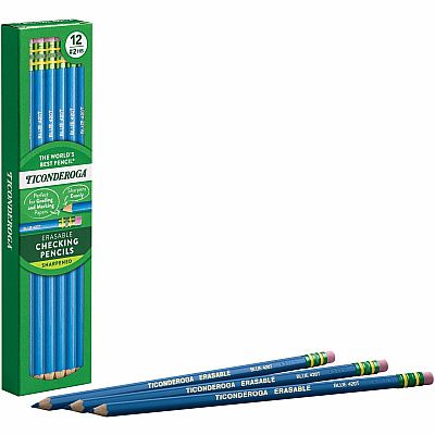 Ticonderoga Pre-Sharpened Erasable Checking Pencils (DIX14209)
