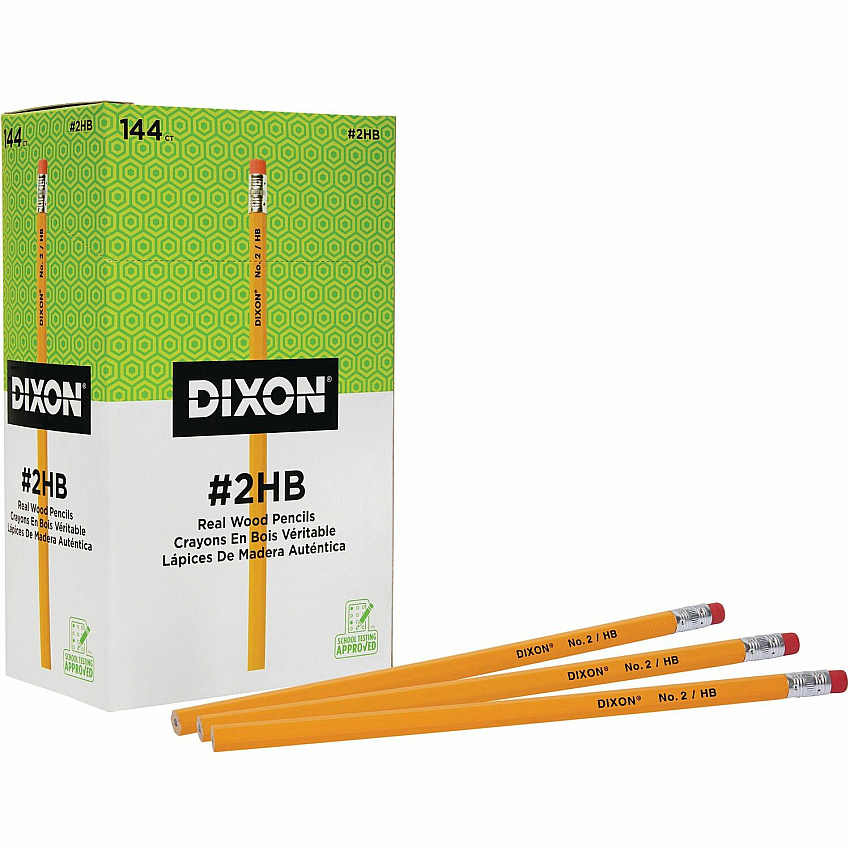 Dixon Woodcase No.2 Eraser Pencils (DIX14412)