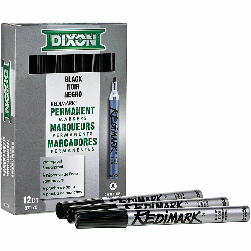 Dixon RediMark Chisel Tip Permanent Markers (DIX87170)
