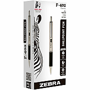 Zebra STEEL 4 Series F-402 Retractable Ballpoint Pen (ZEB29210)
