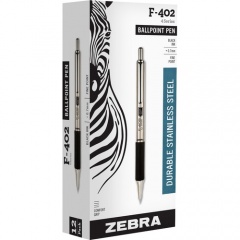 Zebra STEEL 4 Series F-402 Retractable Ballpoint Pen (29210)