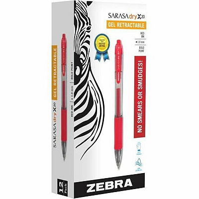 Zebra SARASA dry X20 Retractable Gel Pen (ZEB46630)