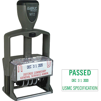 Xstamper ClassiX Self-inking Plastic Date Stamp (M72)