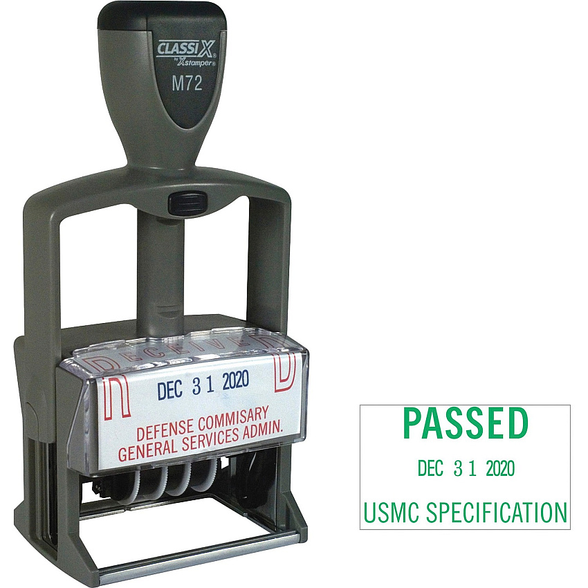 Xstamper ClassiX Self-inking Plastic Date Stamp (M72)