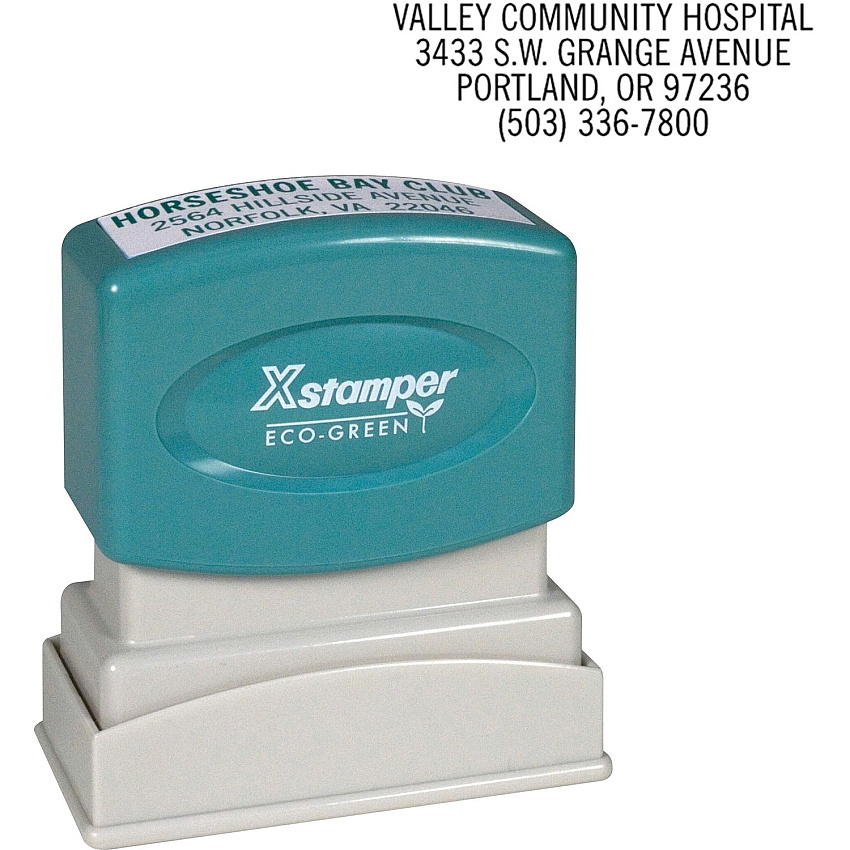 Xstamper Custom Return Address Pre-inked Stamp (N10)