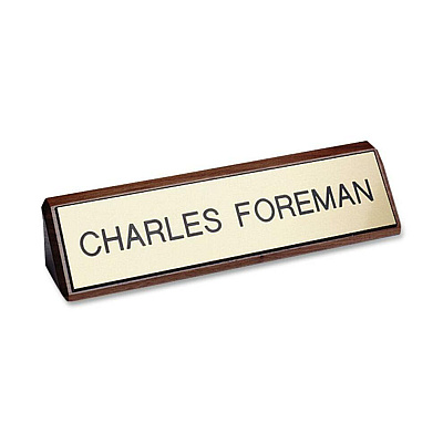 Xstamper Xecutives Plastic Name Plates On Wood (K80)
