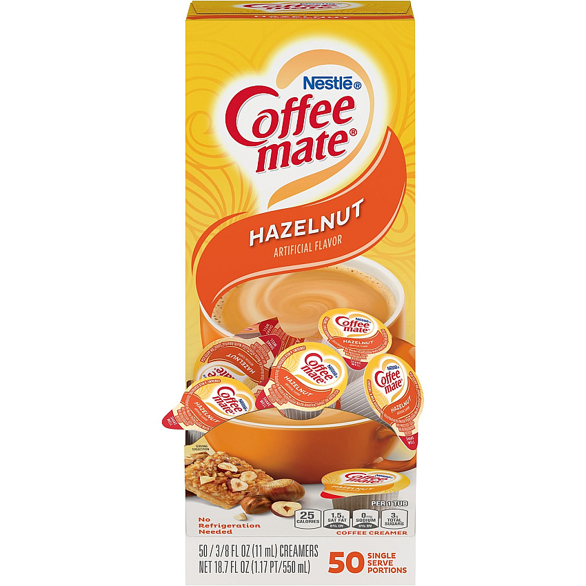Coffee-mate Coffee-mate Hazelnut Liquid Coffee Creamer Singles - Gluten-Free (NES35180BX)