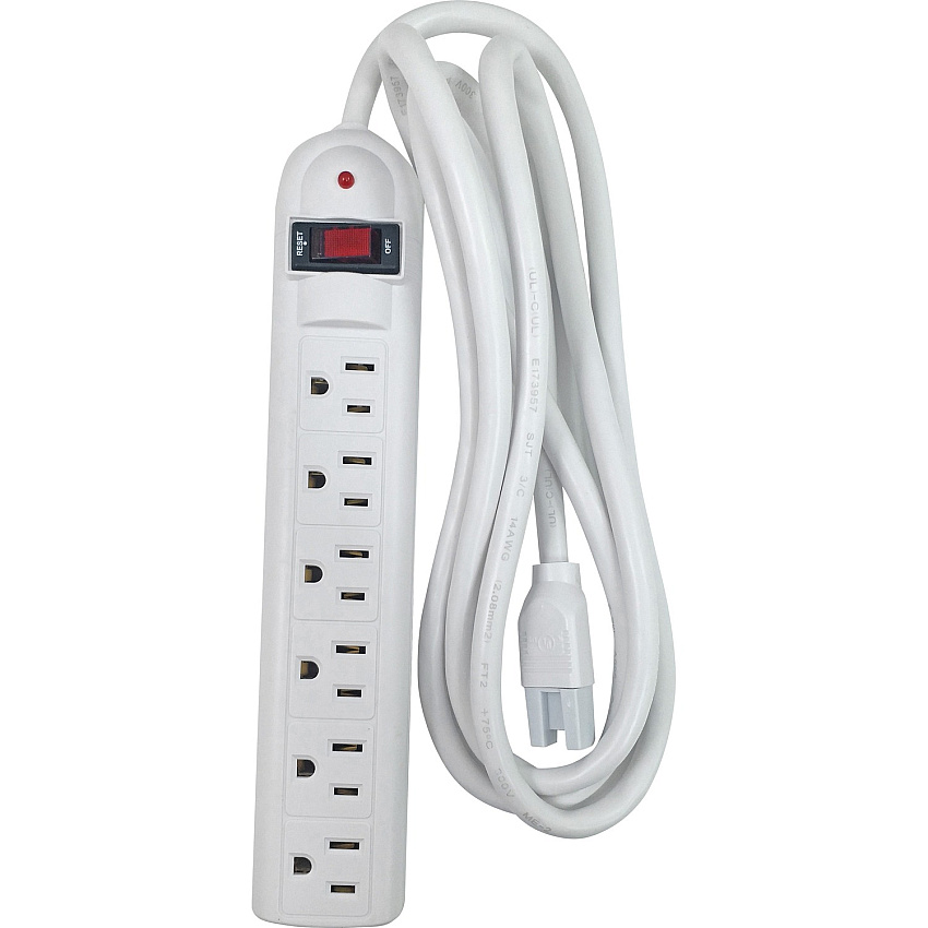 Compucessory 6-Outlet Strip Office Surge Protector (CCS25102)