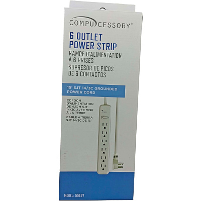 Compucessory 6-Outlet Power Strips (CCS55157)