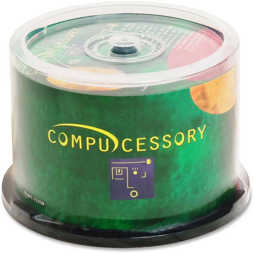 Compucessory CD Recordable Media - CD-R - 52x - 700 MB - 50 Pack Spindle (CCS72250)