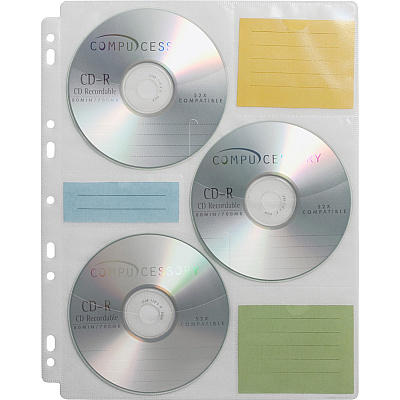 Compucessory CD/DVD Ring Binder Storage Pages (CCS22297)