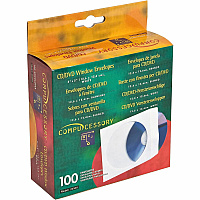 Compucessory CD/DVD White Window Envelopes (CCS26500)