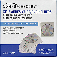 Compucessory Self-Adhesive Poly CD/DVD Holders (CCS26555)