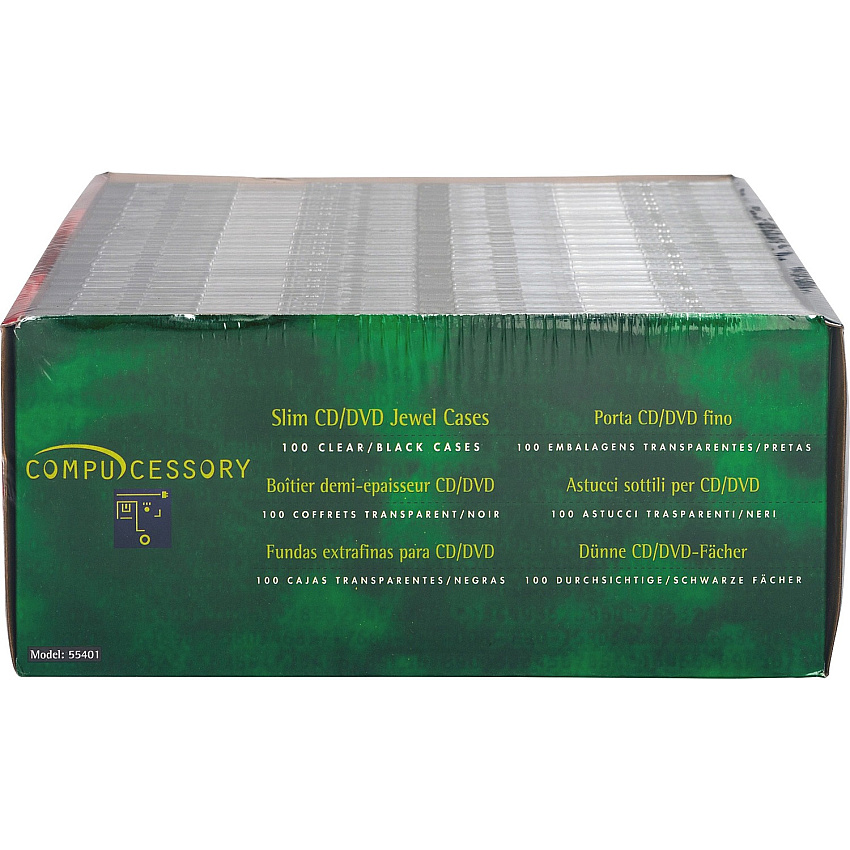 Compucessory Slim CD/DVD Jewel Cases (CCS55401)