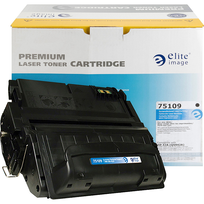 Elite Image Remanufactured Laser Toner Cartridge - Alternative for HP 42A (Q5942A) - Black - 1 Each (ELI75109)