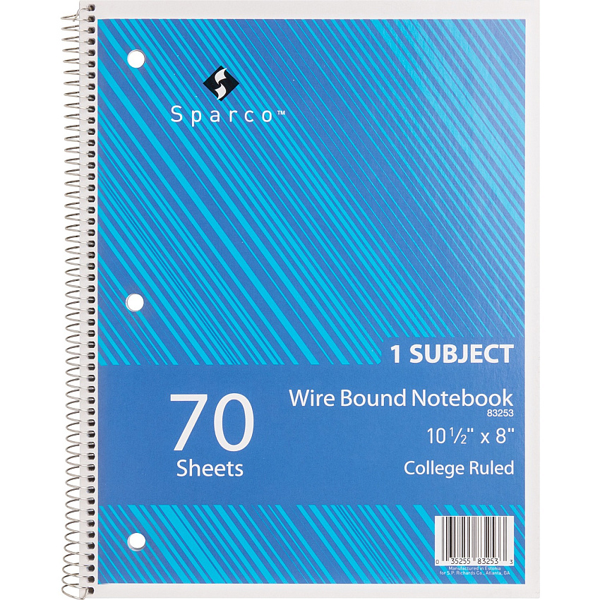 Sparco Wirebound Notebook (SPR83253)