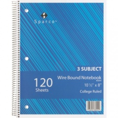 Sparco Wirebound College Ruled Notebooks (83254)