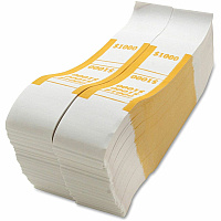 Sparco White Kraft ABA Bill Straps (SPRBS1000WK)